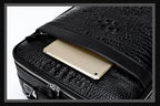 100% Real Leather travel luggage with handbag men head cowhide universal wheel crocodile pattern suitcase 20 inch boarding case