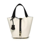 New Leather Luxury Handbag, High-end Soft Leather Bucket Bag, Cowhide Portable Gift Bag, Commuting Versatile Women's Bag