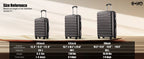 Coolife Luggage 3 Piece Set Suitcase Spinner ABS+PC Hardshell Lightweight TSA Lock USB Port, 20in 24in 28in Carry on Expanda