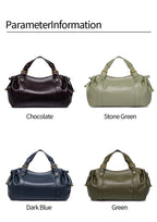 2026 New Women's Bag Boston Bag Solid Color Simple Handbag Working Bag Shoulder Crossbody Tote Soft