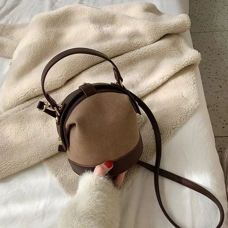 Autumn Winter Network Red One Shoulder Women's Bag New Fashion Crossbody Versatile Ins Texture Bucket Bag Shoulder Bags