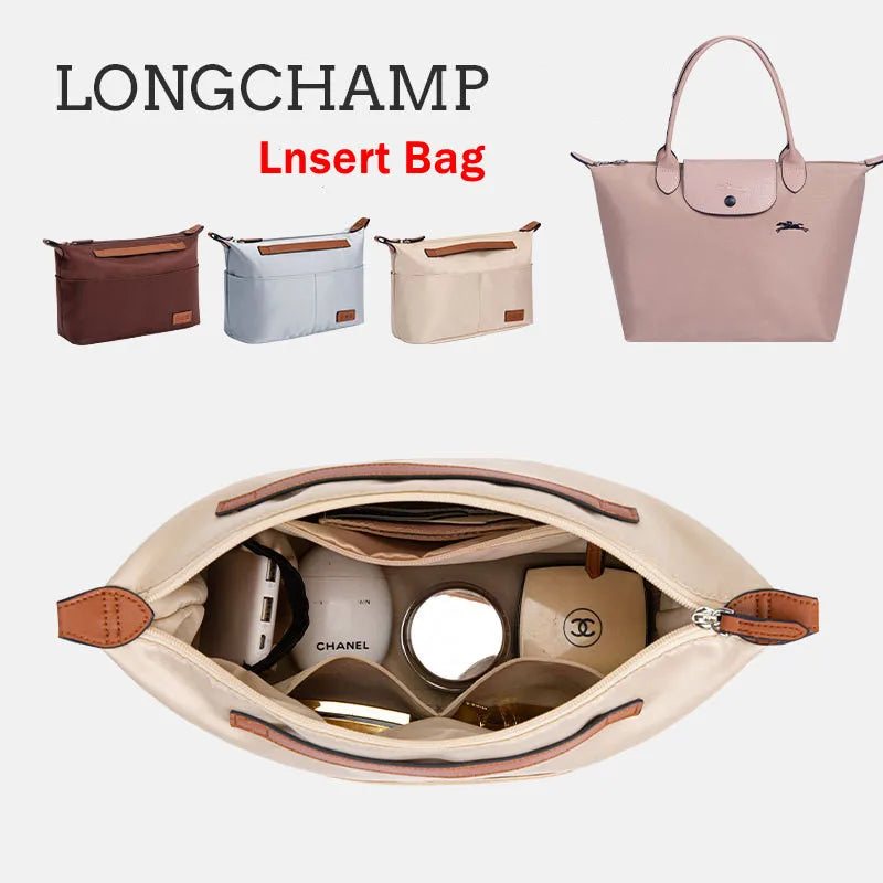 Lipstick Toner Nylon Insert Organizer Bag for Longchamp LE PLIAGE Bag Luxury Handbags Travel Inner Purse Portable Makeup Bags