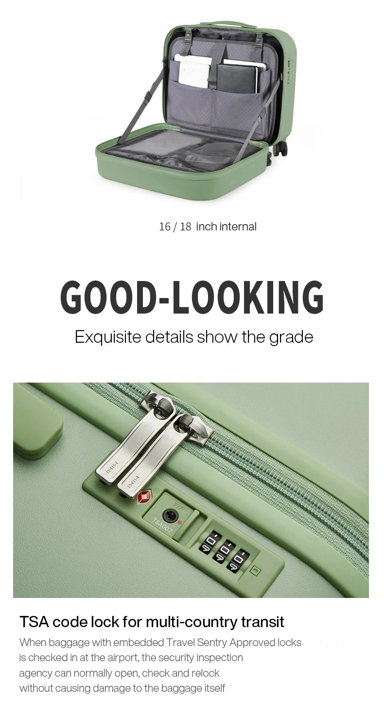 Mixi Hardside Luggage - Premium PC Travel Suitcase with Spinner Wheels