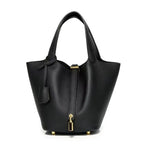 New Leather Luxury Handbag, High-end Soft Leather Bucket Bag, Cowhide Portable Gift Bag, Commuting Versatile Women's Bag