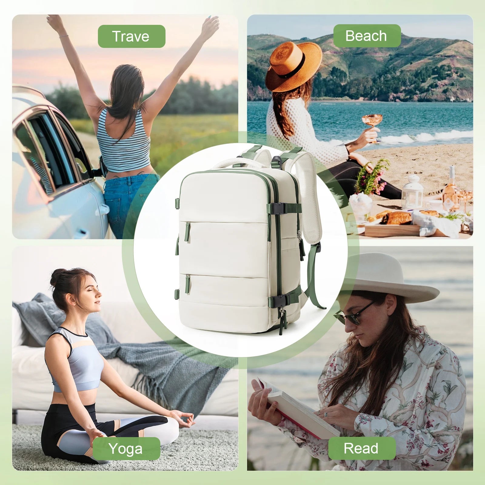 Large Travel Backpack Storage Vacuum Compression Bags with Pump, Waterproof Vacpack Backpack Women Men Business Vacuum Backpack