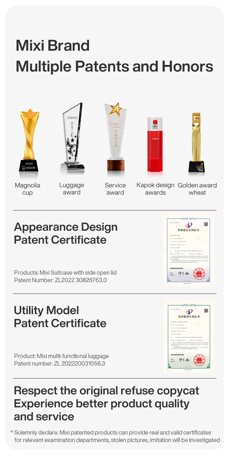 Mixi New PC Aluminum Frame Suitcase Front Opening Rolling Travel Luggage 20 Inch Carry-On 24 26 Inch M9291