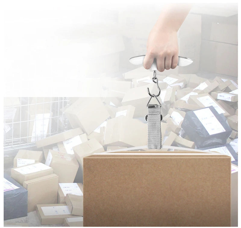 Portable Scale Digital LCD Display 110lb/50kg Electronic Luggage Hanging Suitcase Travel Weighs Baggage Fishing Scale with Hook