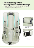 55L Large Capacity Travel Bag For Men 15.6 Inch Laptop Suitcase Backpack Multi-function Waterproof Backpack Outdoor Camping Bags