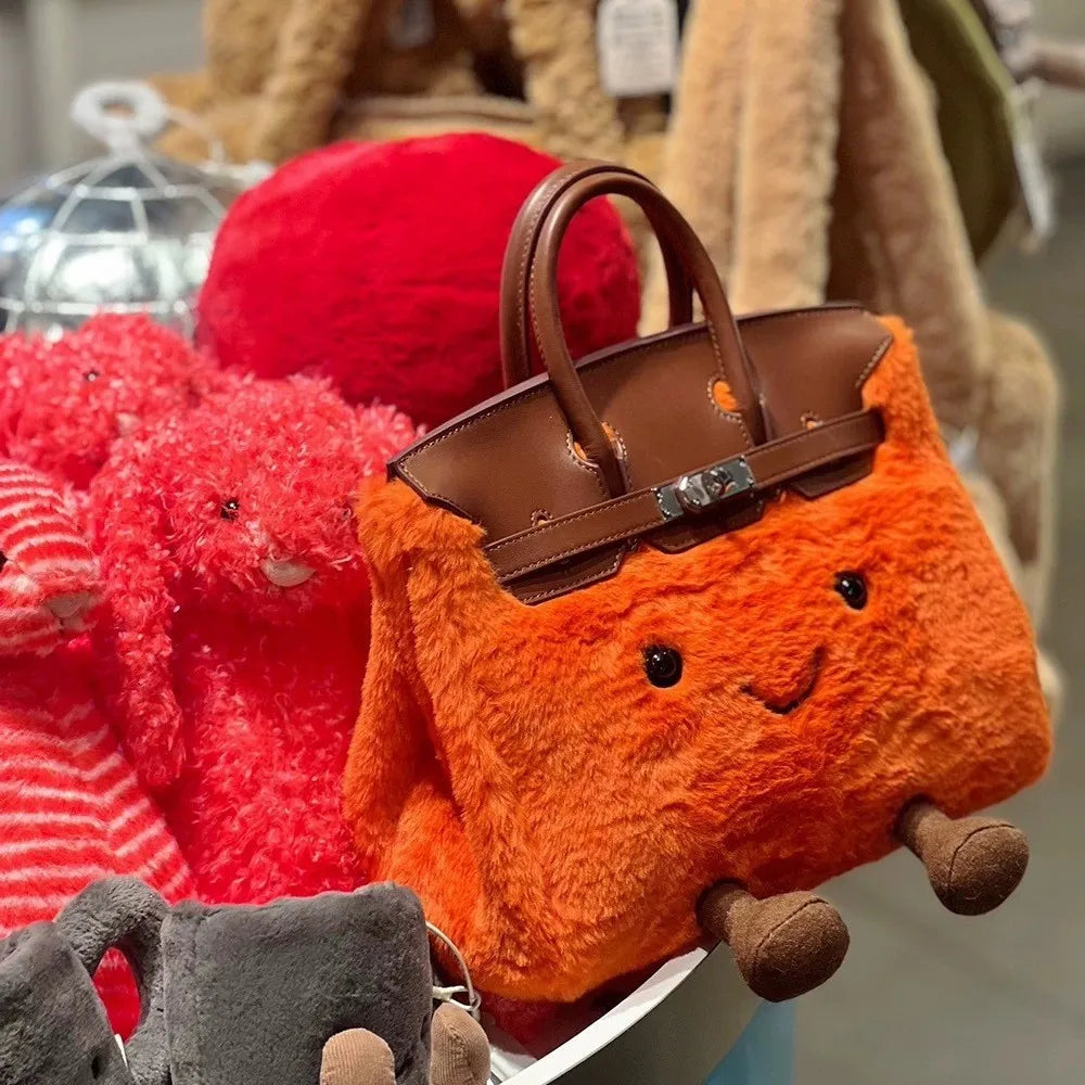 Niche design jllycatlm wind doll bag knock cute plush platinum bag bk elf tote bag