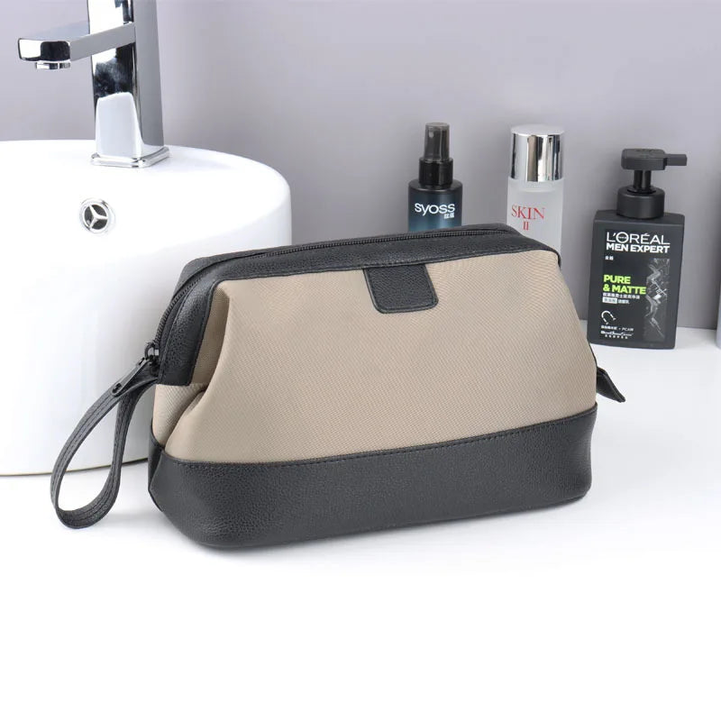 Premium Portable Waterproof Toiletry Bag Large Capacity Dry/Wet Separation Travel Bathing Bag Storage Pouch Men's Business Gift