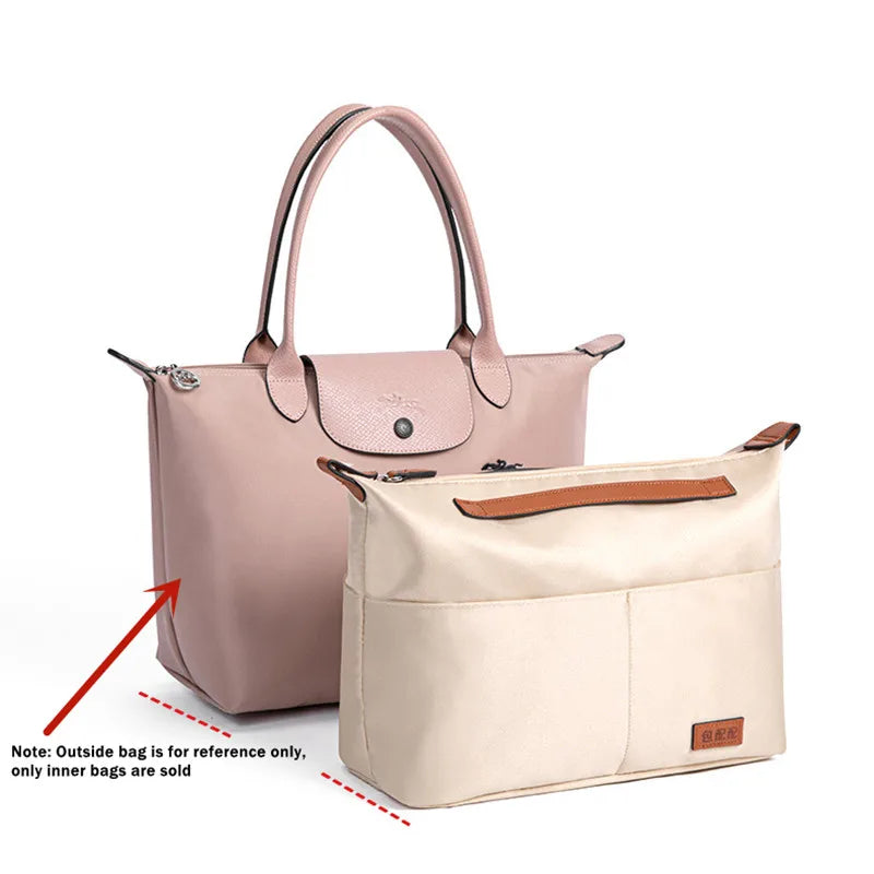 Lipstick Toner Nylon Insert Organizer Bag for Longchamp LE PLIAGE Bag Luxury Handbags Travel Inner Purse Portable Makeup Bags