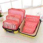 6-Piece Travel Packing Cubes Set - Luggage Organizer Bags