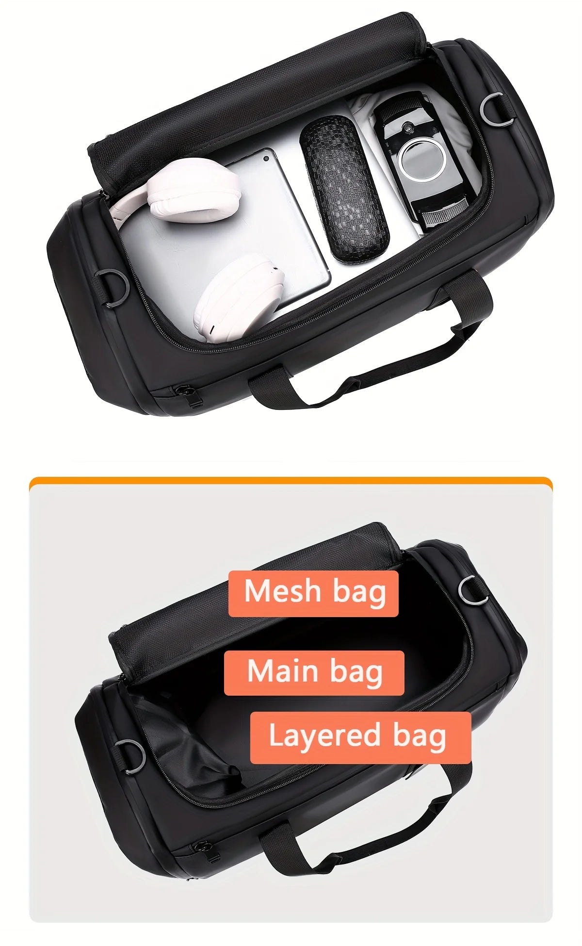 Large Capacity Travel Duffel Bag - Durable Oxford Cloth, Spacious & Stylish Overnight Sports Gym Bag with Multiple Compartments