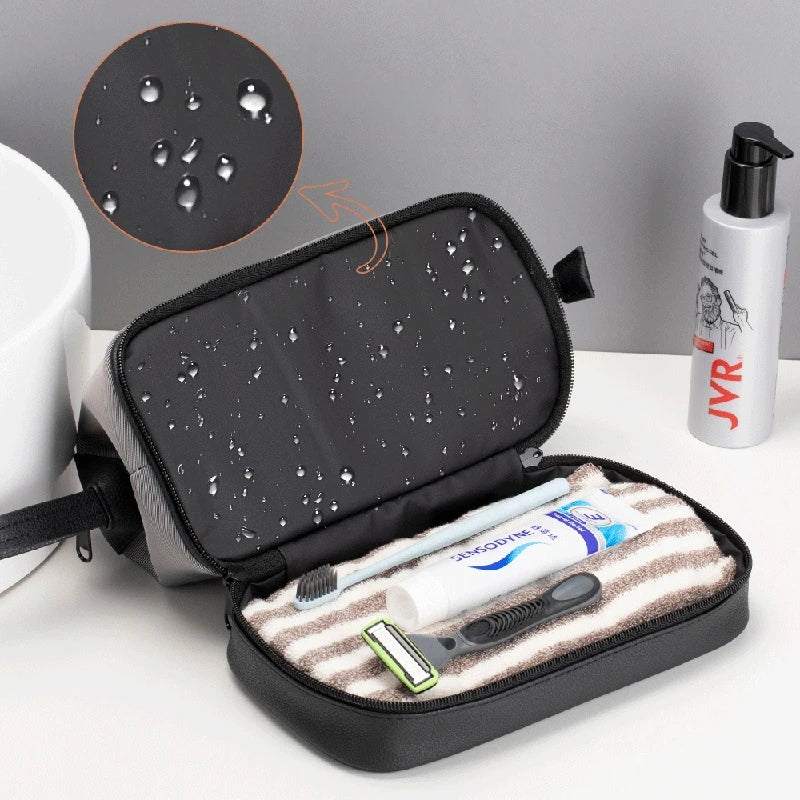 Premium Portable Waterproof Toiletry Bag Large Capacity Dry/Wet Separation Travel Bathing Bag Storage Pouch Men's Business Gift