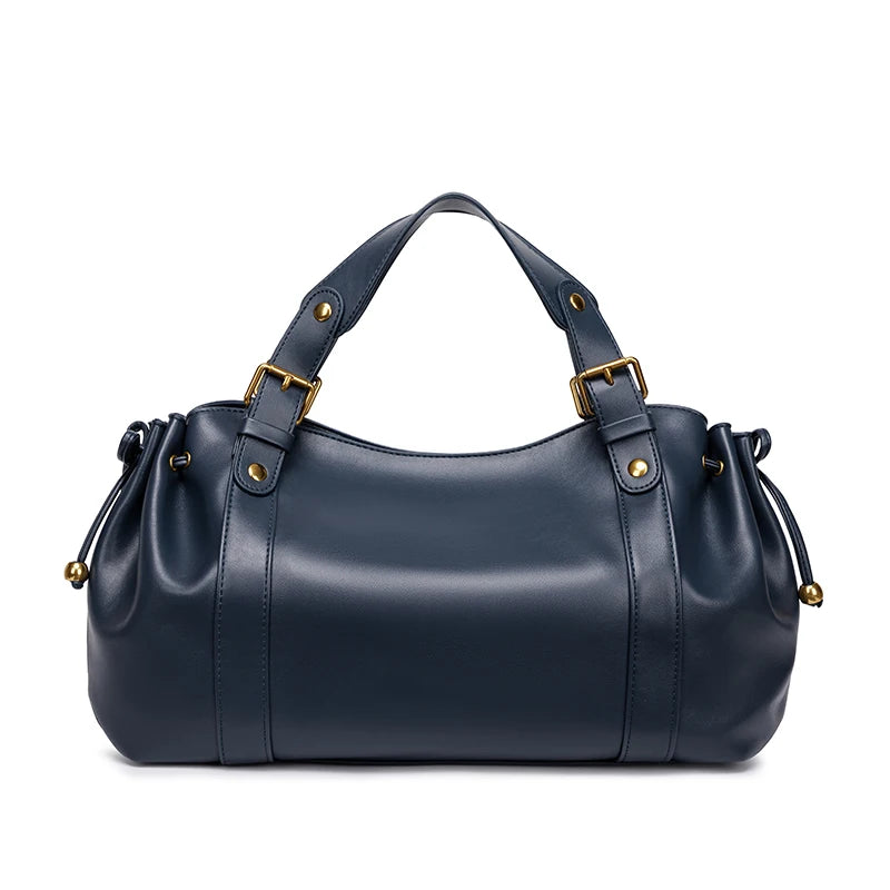 2026 New Women's Bag Boston Bag Solid Color Simple Handbag Working Bag Shoulder Crossbody Tote Soft