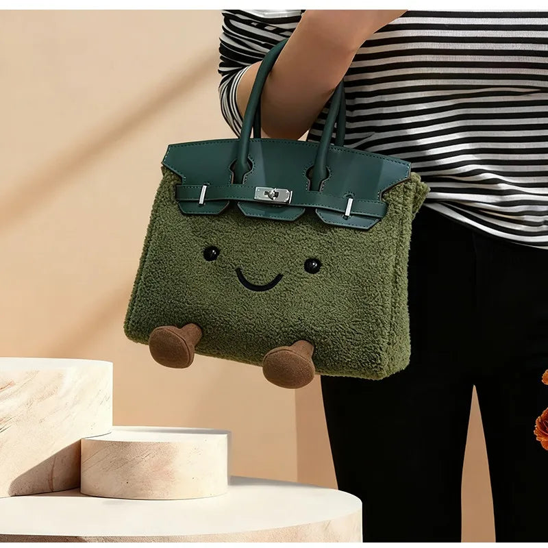 Niche design jllycatlm wind doll bag knock cute plush platinum bag bk elf tote bag