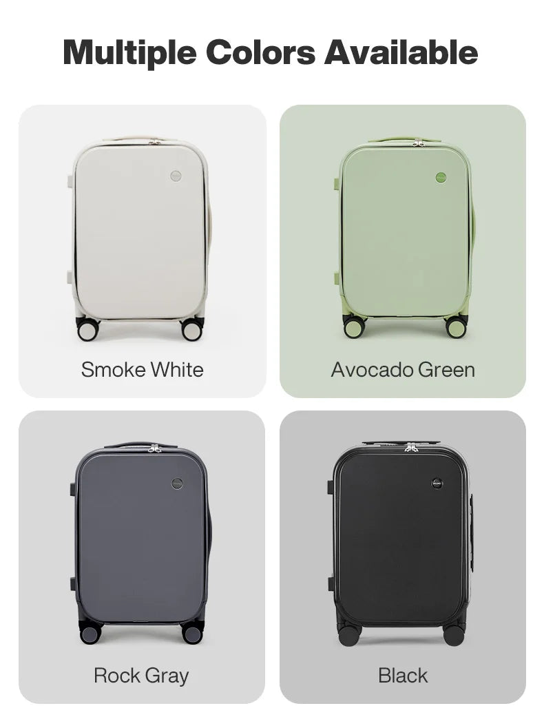 Mixi New PC Aluminum Frame Suitcase Front Opening Rolling Travel Luggage 20 Inch Carry-On 24 26 Inch M9291