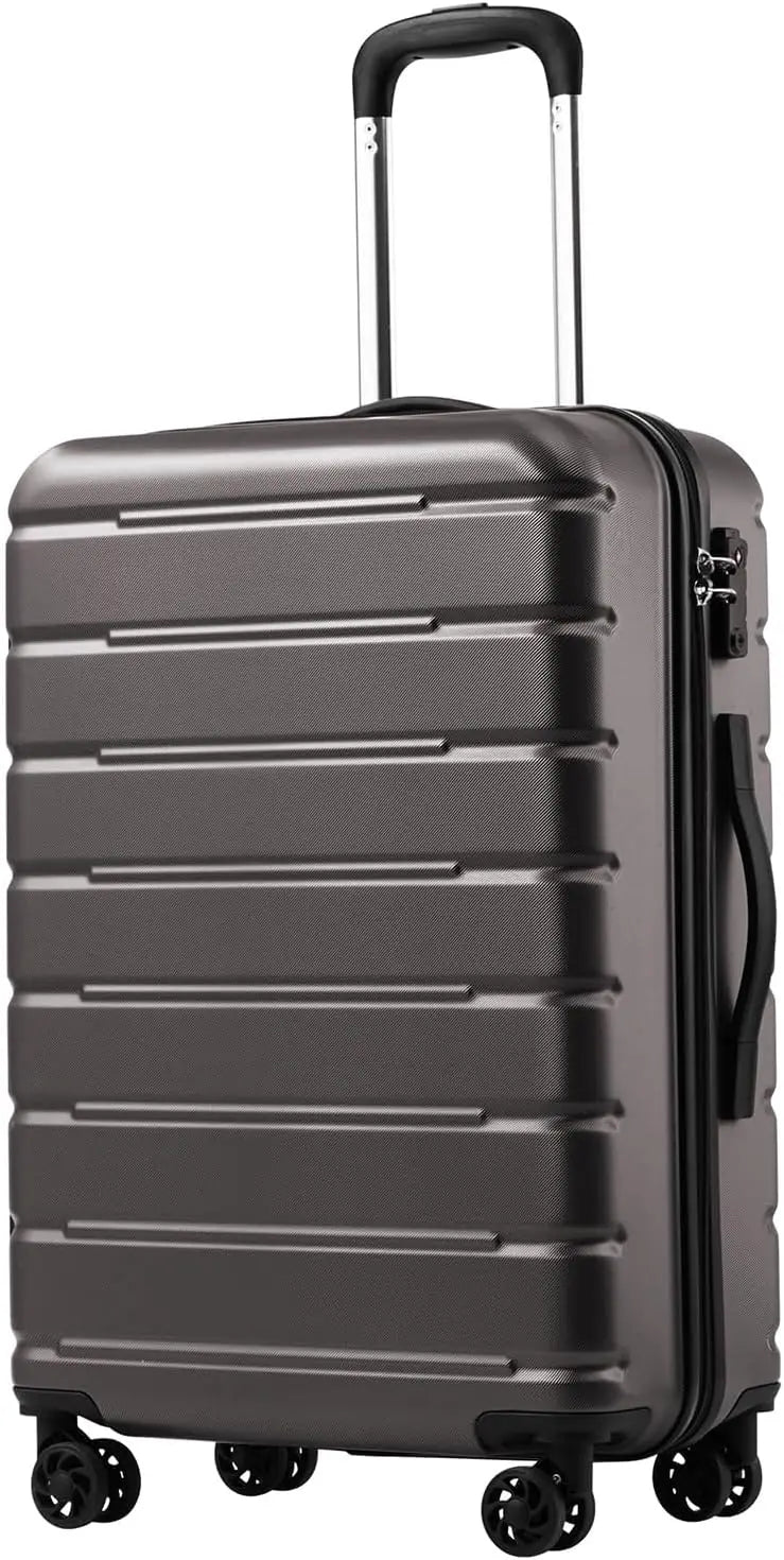 Coolife Luggage 3 Piece Set Suitcase Spinner ABS+PC Hardshell Lightweight TSA Lock USB Port, 20in 24in 28in Carry on Expanda