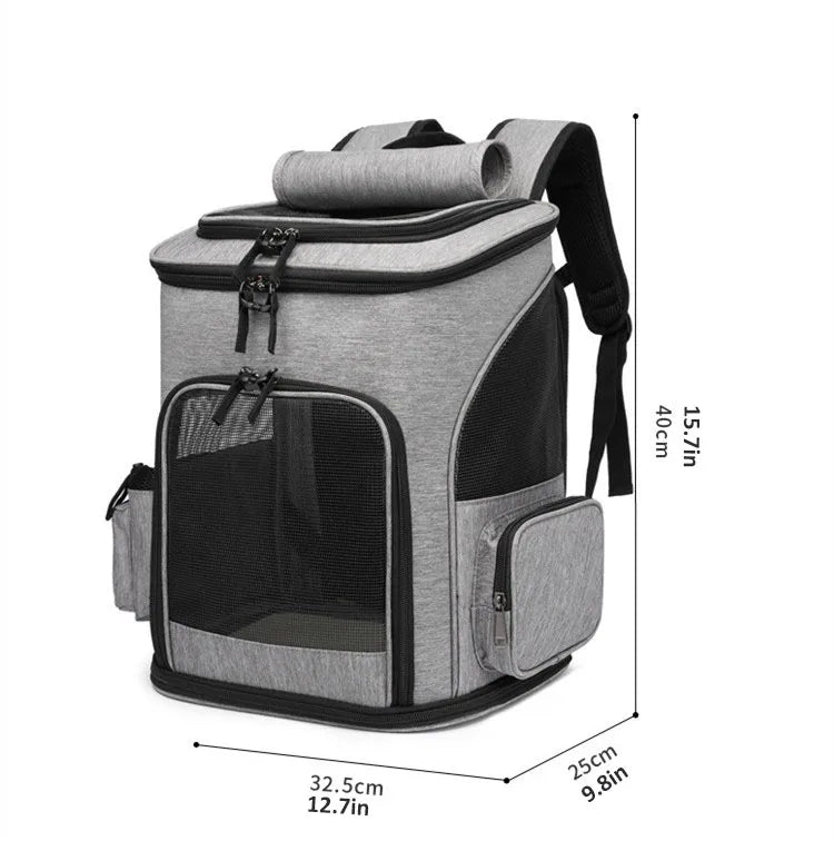 Breathable Pet Cat Carrier Backpack Foldable Pet Carrier Transport Travel Bag Expandable Large Capacity Creative for Cats Dogs