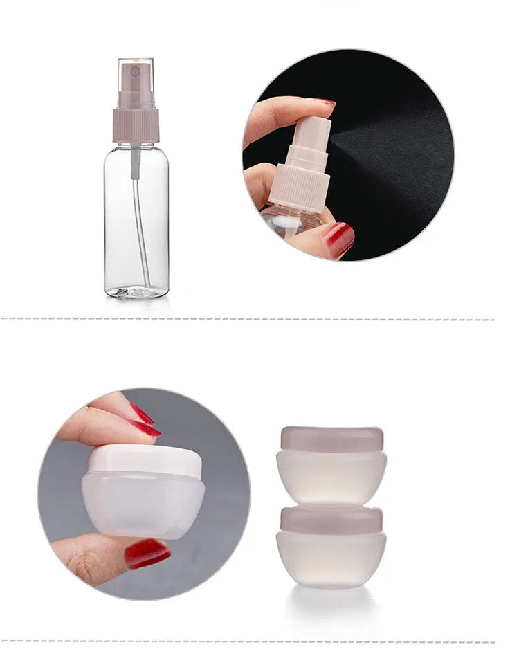 Perfume Bottle Set Refillable Spray Lotion Shampoo Shower Tube Bottling Refill Cosmetic Travel Liquid Container Portable Tool
