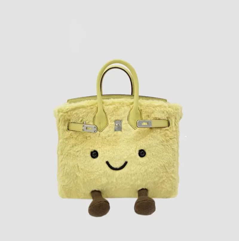 Niche design jllycatlm wind doll bag knock cute plush platinum bag bk elf tote bag