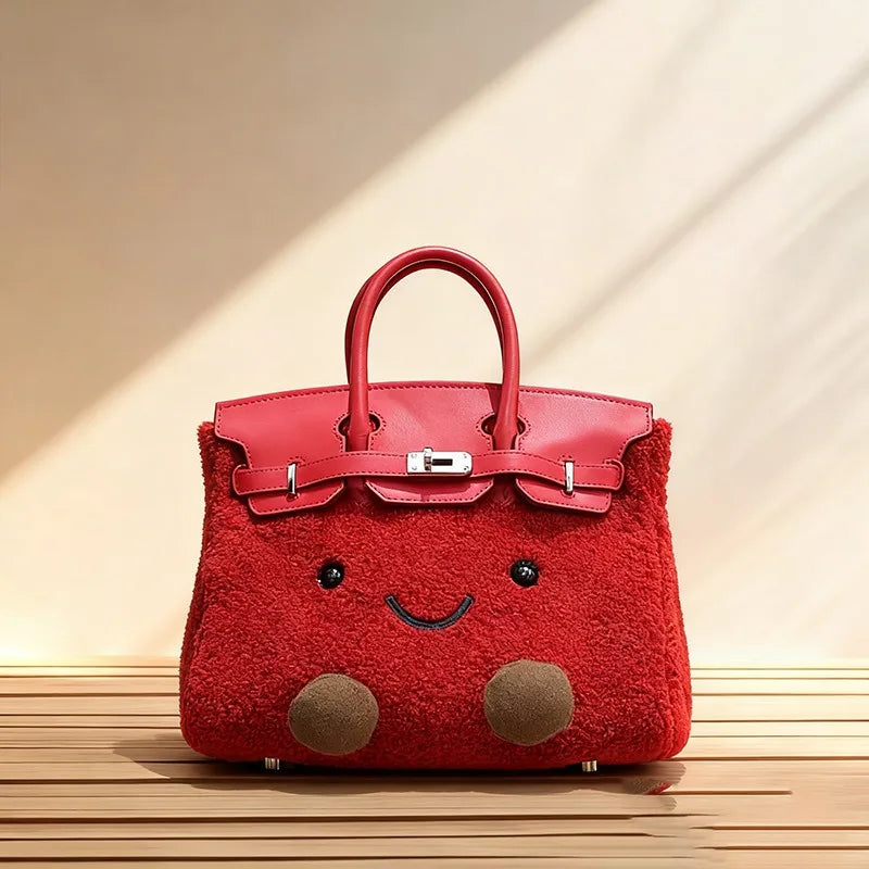 Niche design jllycatlm wind doll bag knock cute plush platinum bag bk elf tote bag