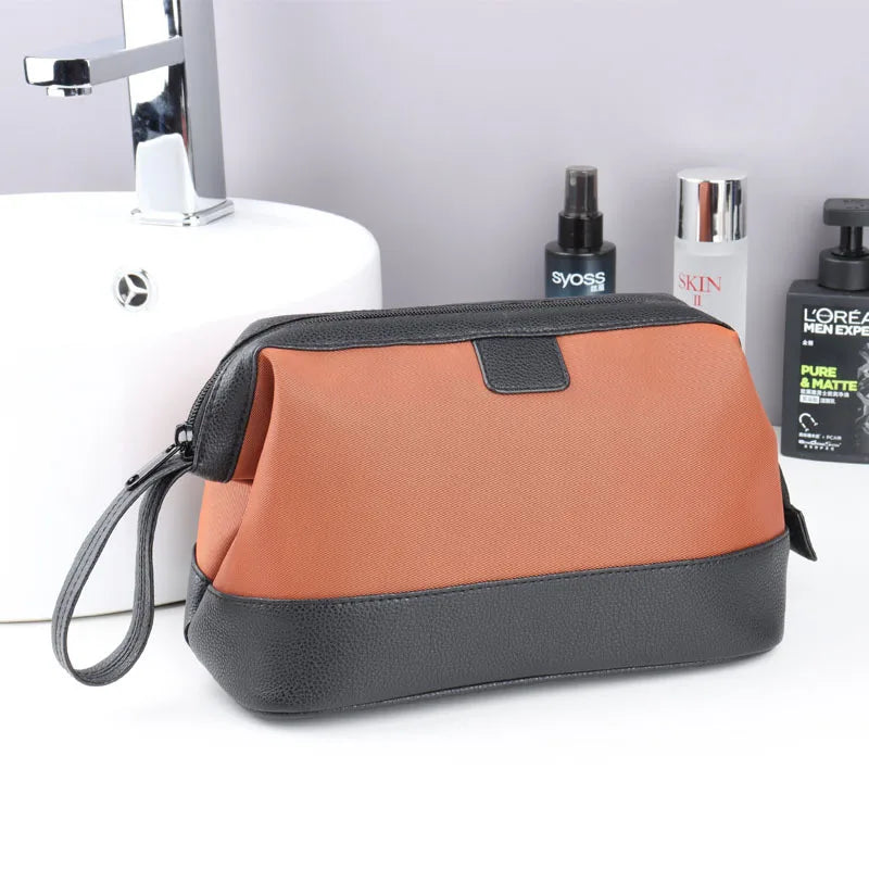 Premium Portable Waterproof Toiletry Bag Large Capacity Dry/Wet Separation Travel Bathing Bag Storage Pouch Men's Business Gift