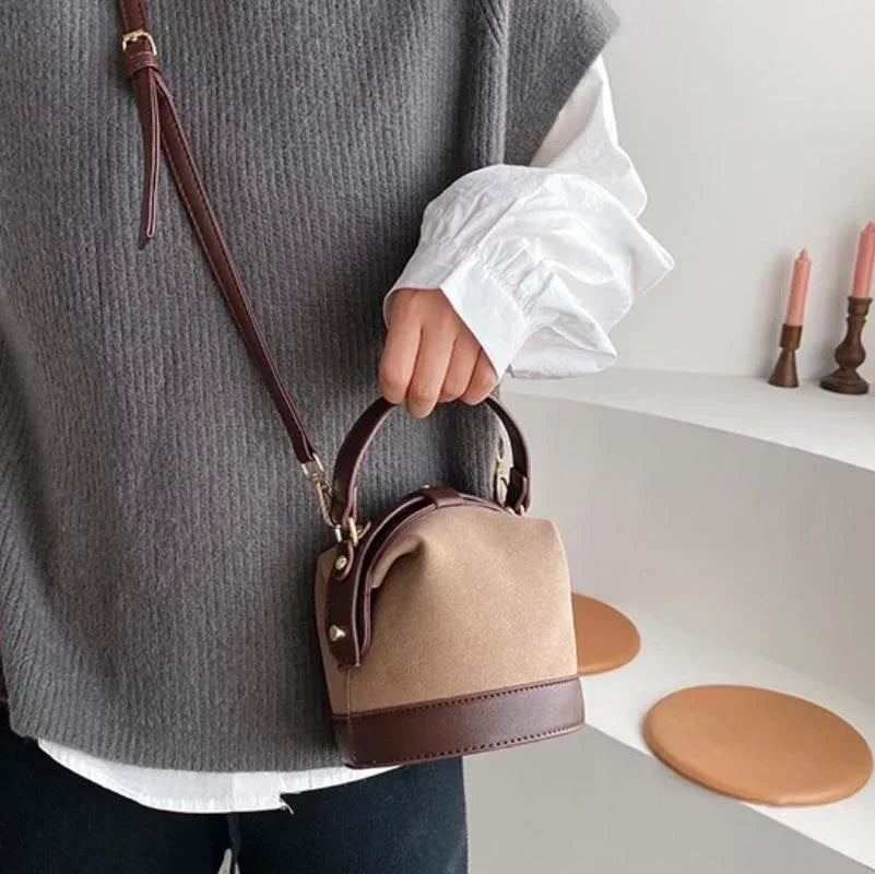 Autumn Winter Network Red One Shoulder Women's Bag New Fashion Crossbody Versatile Ins Texture Bucket Bag Shoulder Bags