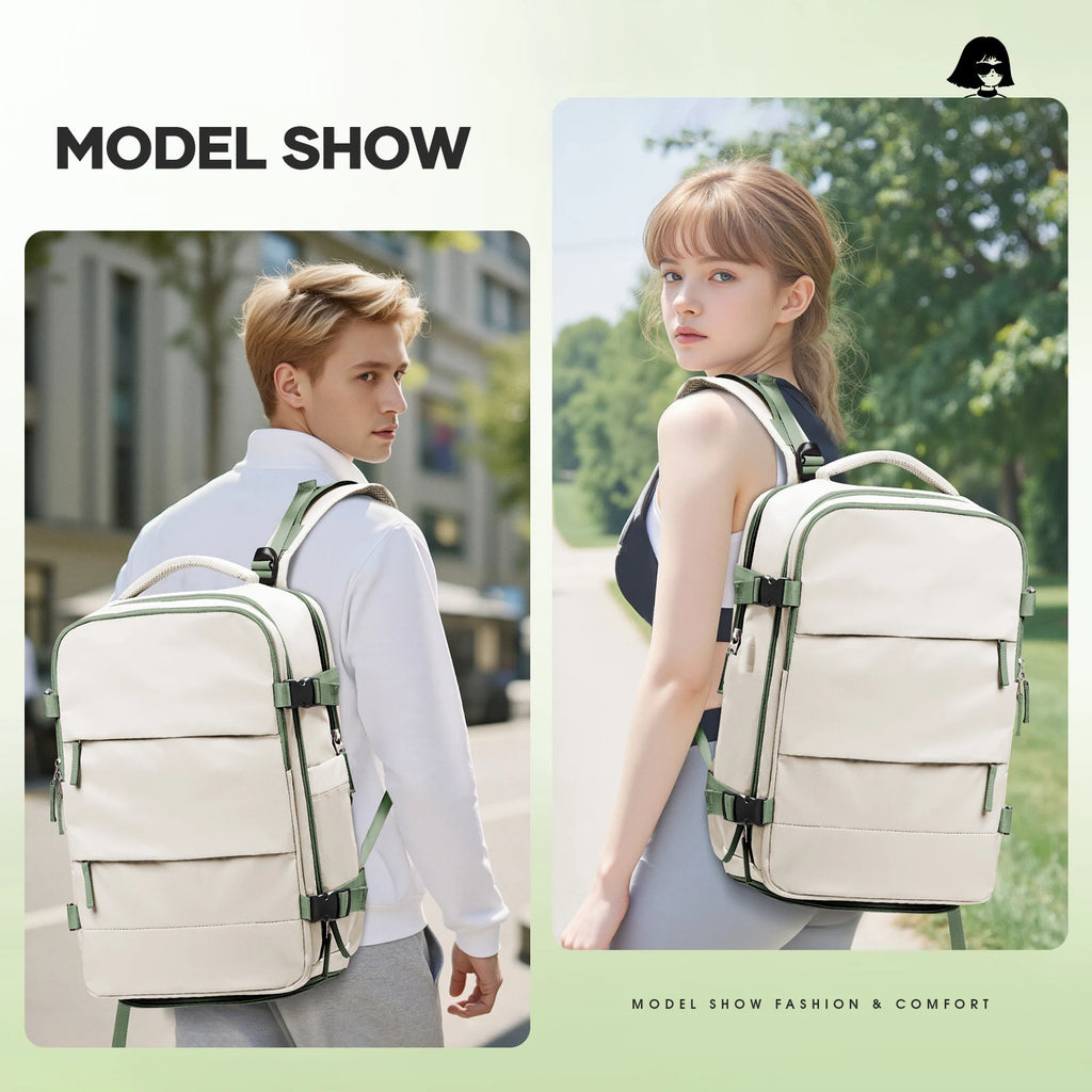 Large Travel Backpack Storage Vacuum Compression Bags with Pump, Waterproof Vacpack Backpack Women Men Business Vacuum Backpack