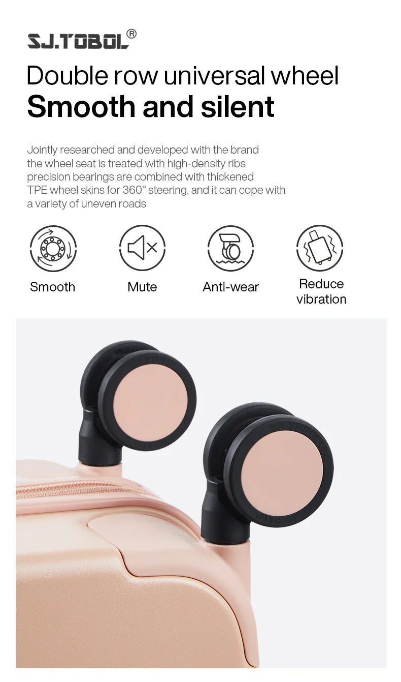 MIXI 14 Inch Underseat Carry On Luggage Lightweight Mini Suitcase PC Small Kids Bag TSA Lock Travel Suit Case  Spinner Wheels