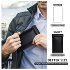 Car Key Signal Blocker Bag Waterproof Fireproof RFID Blocking Pouch Faraday Bag for Car Keys Phone Wallet Anti-Theft Protection