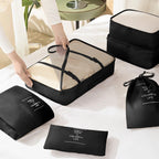 7PCS/SET Travel Organizer Storage Bags Suitcase Packing Cubes Set Cases Portable Luggage Clothes Shoe Tidy Pouch Folding.A-ZMT