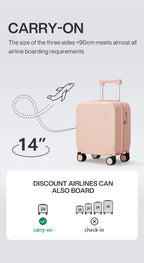 MIXI 14 Inch Underseat Carry On Luggage Lightweight Mini Suitcase PC Small Kids Bag TSA Lock Travel Suit Case  Spinner Wheels