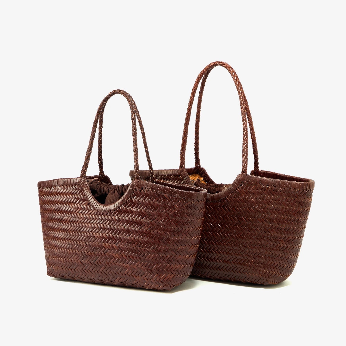 Genuine Leather Handwoven Tote Bag Women's Fashion Shopping Bag Large Capacity Shoulder Bag Luxury Design  Vegetable Basket