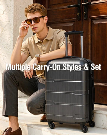 Coolife Luggage 3 Piece Set Suitcase Spinner ABS+PC Hardshell Lightweight TSA Lock USB Port, 20in 24in 28in Carry on Expanda