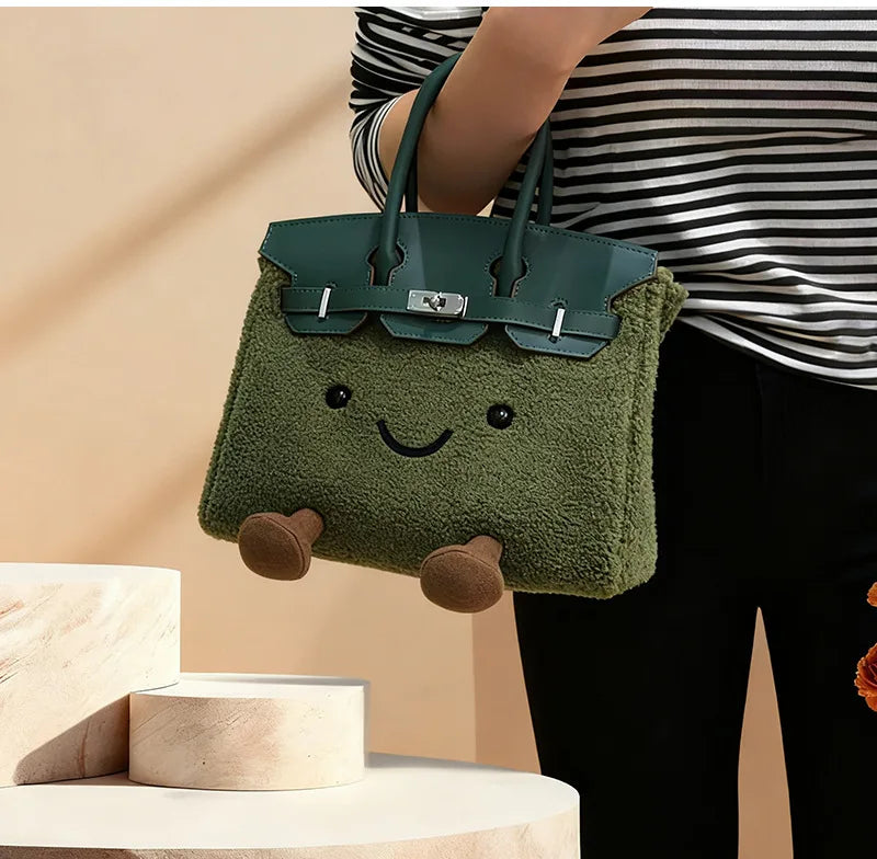 Niche design jllycatlm wind doll bag knock cute plush platinum bag bk elf tote bag