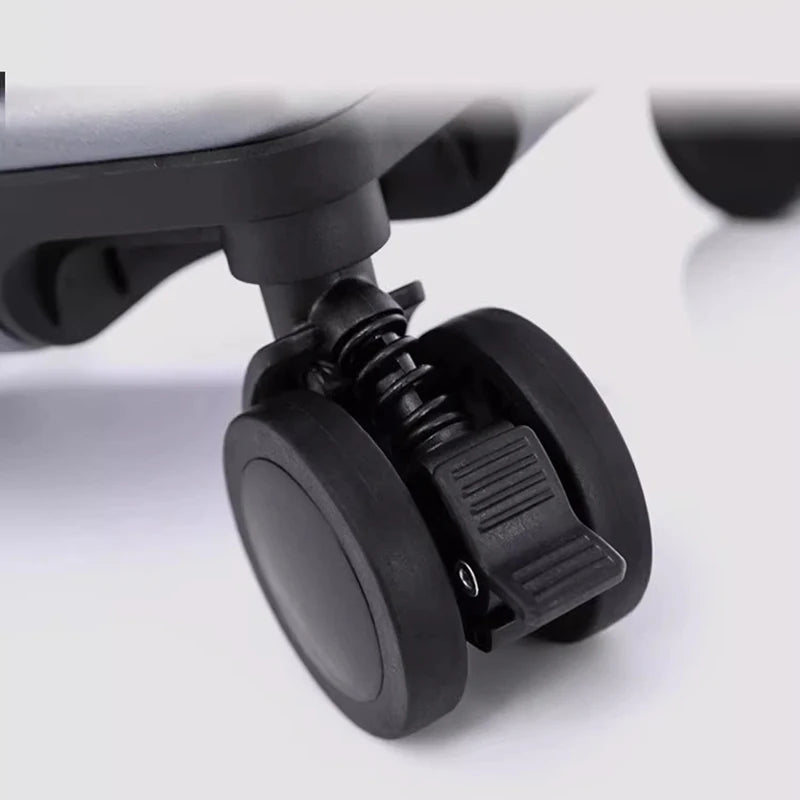 20 Inch Multi Functional Dual Opening Suitcase PC Luggage with USB Port Phone Holder Brake Wheels Travel Luggage for Men Women