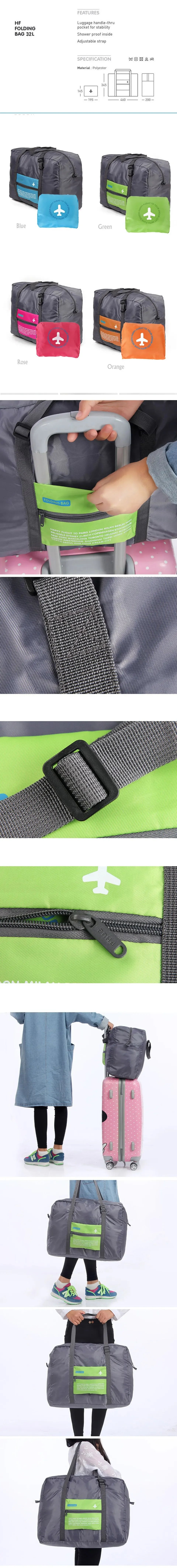 New Fashion WaterProof Travel Bag Large Capacity Bag Women Nylon Folding Unisex Luggage Travel Handbags