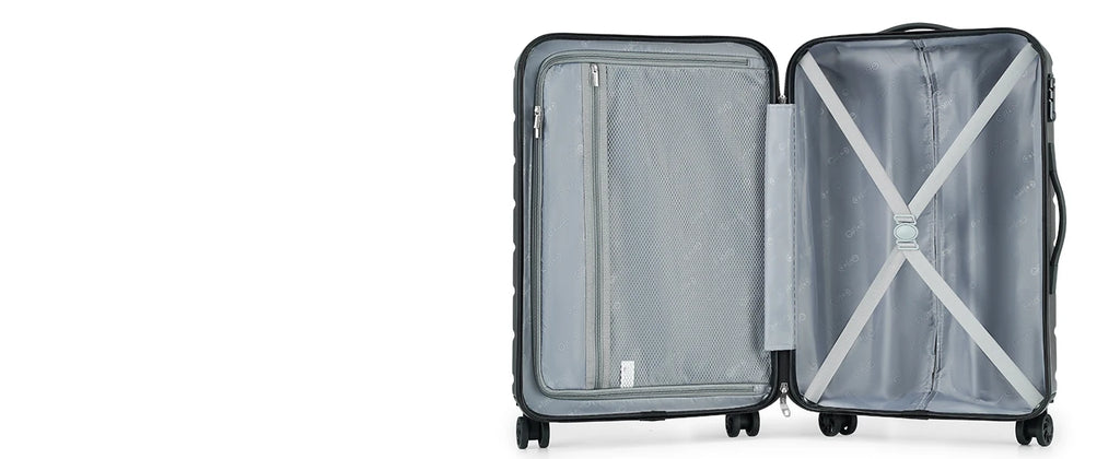 Coolife Luggage 3 Piece Set Suitcase Spinner ABS+PC Hardshell Lightweight TSA Lock USB Port, 20in 24in 28in Carry on Expanda