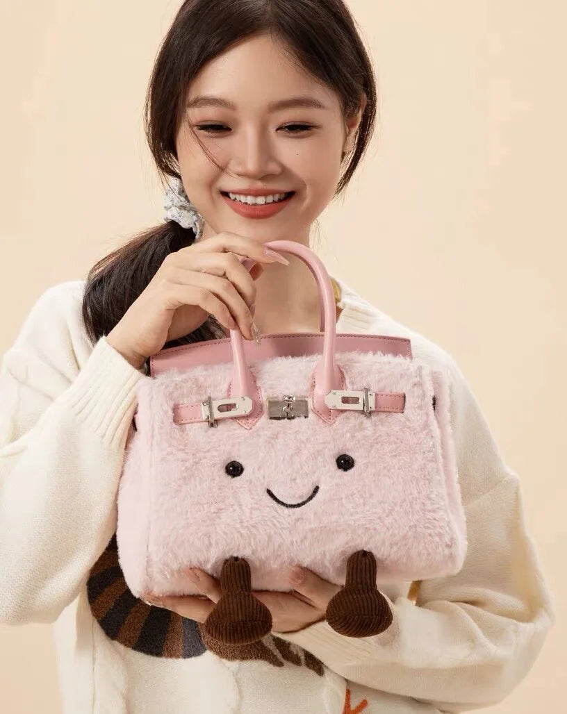 Niche design jllycatlm wind doll bag knock cute plush platinum bag bk elf tote bag