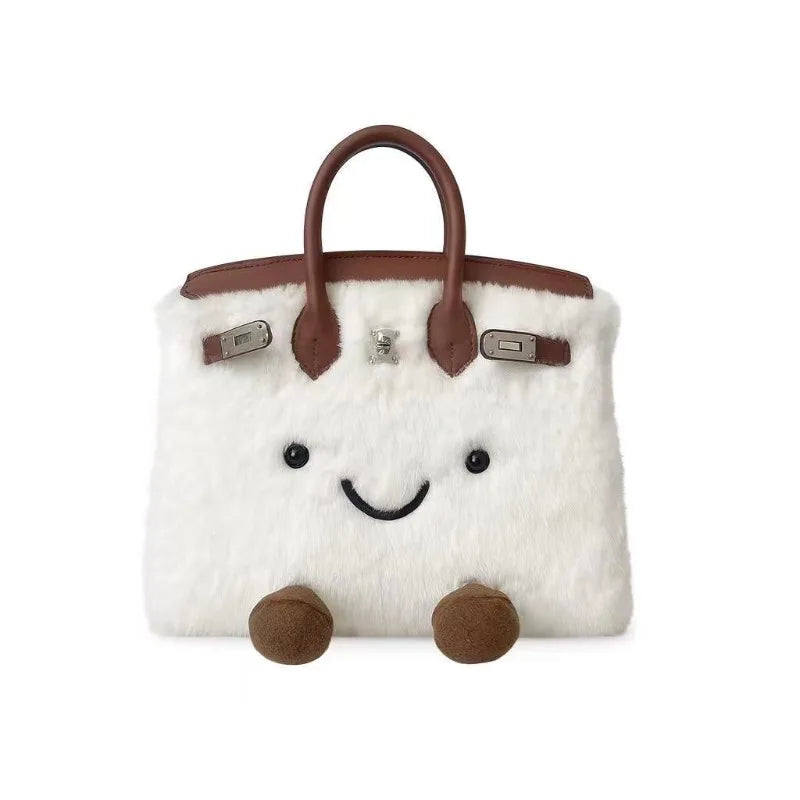 Niche design jllycatlm wind doll bag knock cute plush platinum bag bk elf tote bag