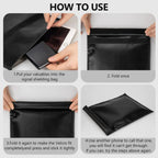 Car Key Signal Blocker Bag Waterproof Fireproof RFID Blocking Pouch Faraday Bag for Car Keys Phone Wallet Anti-Theft Protection