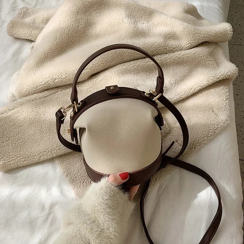 Autumn Winter Network Red One Shoulder Women's Bag New Fashion Crossbody Versatile Ins Texture Bucket Bag Shoulder Bags