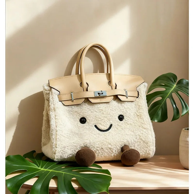 Niche design jllycatlm wind doll bag knock cute plush platinum bag bk elf tote bag