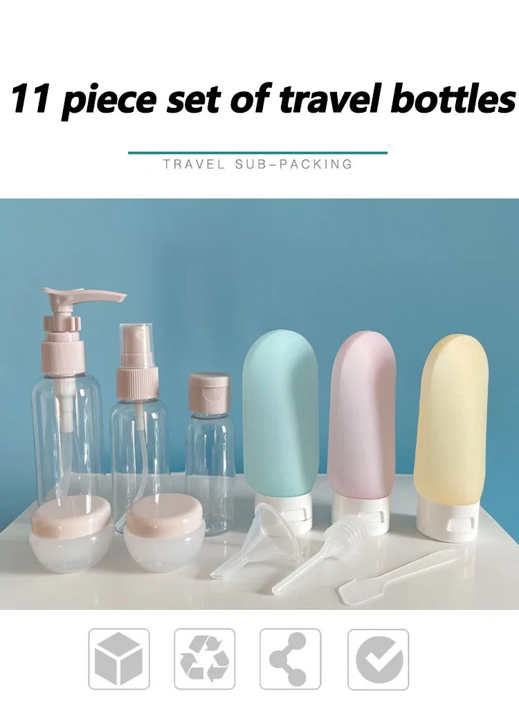 Perfume Bottle Set Refillable Spray Lotion Shampoo Shower Tube Bottling Refill Cosmetic Travel Liquid Container Portable Tool