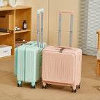 Light Weight Suitcase 18 inches Suitcase Large Capacity Travel Case Swivel Wheels Suitcase Small Luggage Compartment