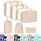 7PCS/SET Travel Organizer Storage Bags Suitcase Packing Cubes Set Cases Portable Luggage Clothes Shoe Tidy Pouch Folding.A-ZMT