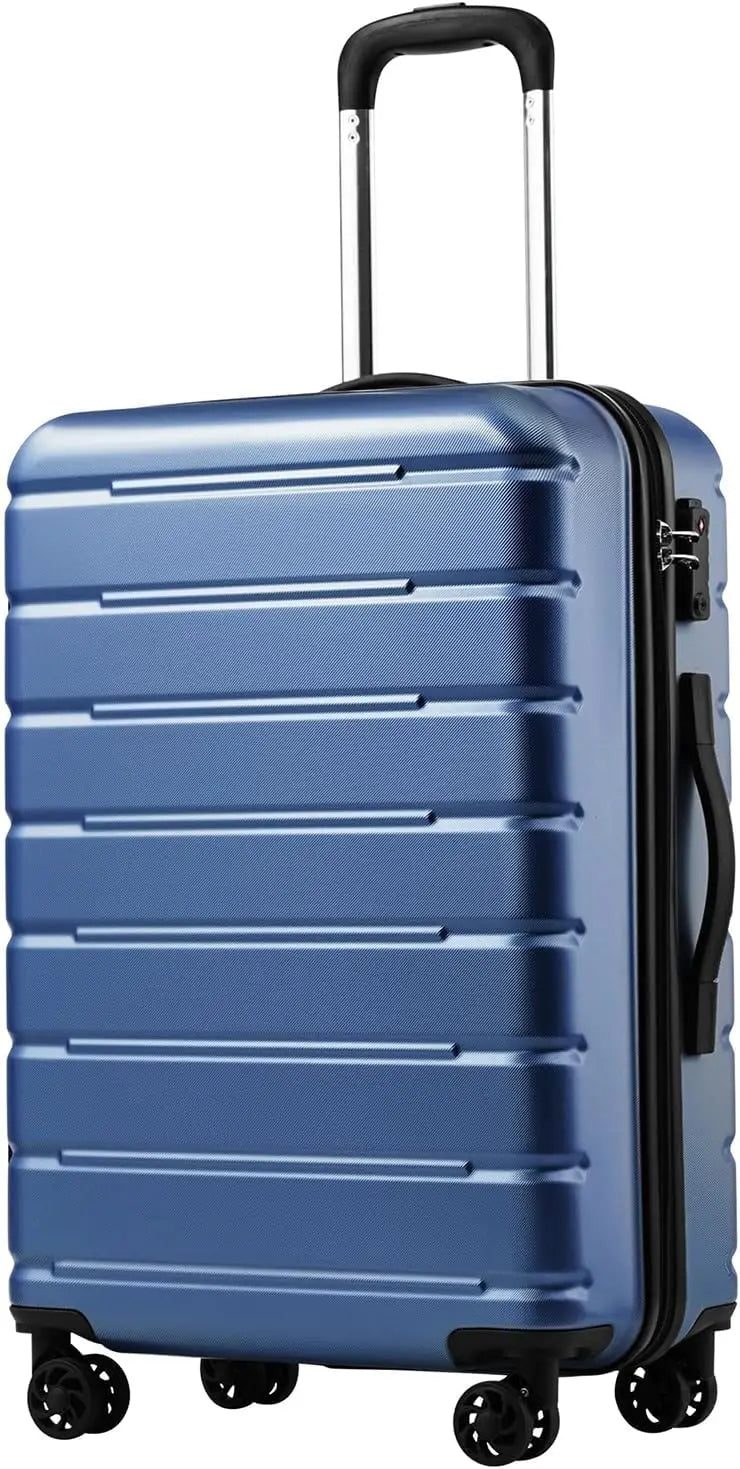 Coolife Luggage 3 Piece Set Suitcase Spinner ABS+PC Hardshell Lightweight TSA Lock USB Port, 20in 24in 28in Carry on Expanda