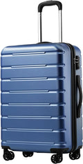 Coolife Luggage 3 Piece Set Suitcase Spinner ABS+PC Hardshell Lightweight TSA Lock USB Port, 20in 24in 28in Carry on Expanda