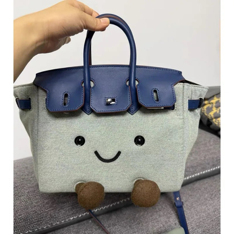 Niche design jllycatlm wind doll bag knock cute plush platinum bag bk elf tote bag